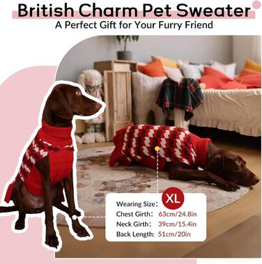 Пуловер для сук собак, теплий та стильний