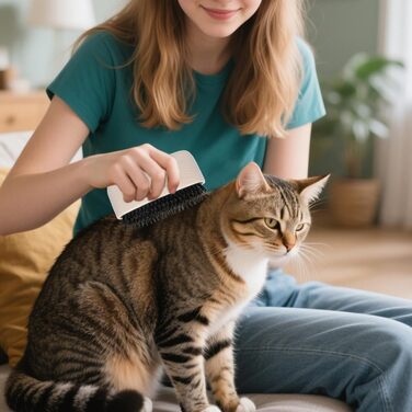 Професійна щітка для вичісування шерсті котів та собак, для догляду за довгошерстими тваринами, цуценятами та кошенятами, для щоденного використання, підходить для вулиці, рекомендована ветеринарами, біла