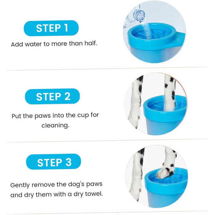 Миска-мийка для лап собак Joygoodta з м'якою силіконовою щіткою, портативна мийка для лап, 360° очищення, для дому