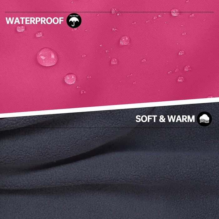 Зимовий теплий дощовик для собак Такса (M), рожевий. Захист від вітру та вологи, з отвором для повідка. Тепла куртка для собак великих порід.