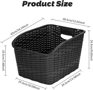 Велика плетена корзина для велосипеда: міцна, з ручкою та дзеркалом PP для сумок, тварин, овочів та м'ячів