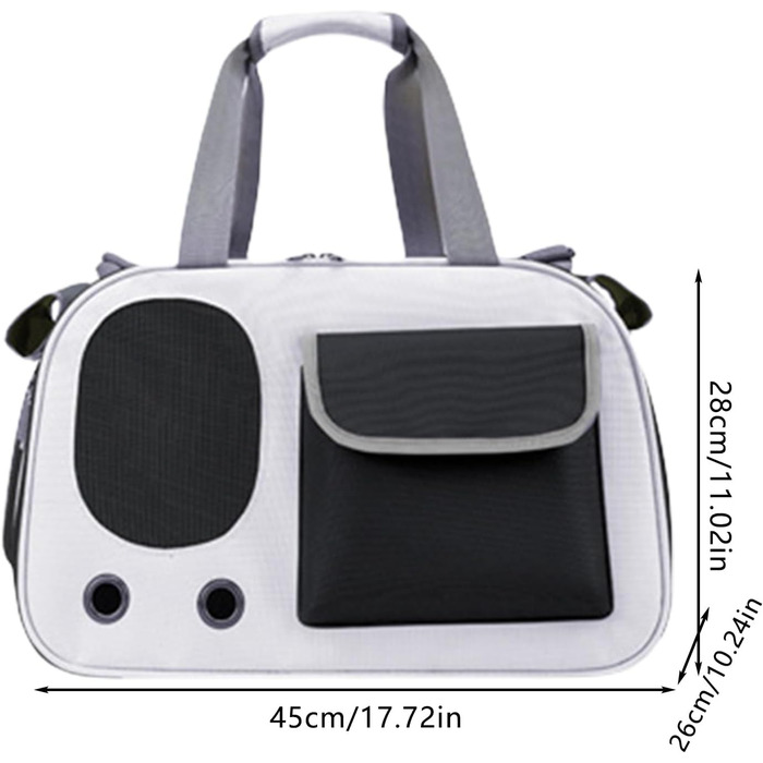 Портативна переноска для тварин - складана сумка для котів та маленьких собак, легка переноска | Міцна переноска для домашніх тварин з вентиляційною сіткою для безпечних подорожей з цуценятами або в дорозі, зелений (сірий)