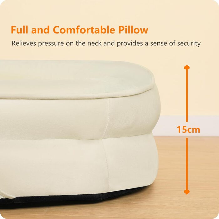 Ортопедичне ліжко для собак, ліжко-софа для собак з підголовником, антиковзаюча підставка, знімний та пральний кошик для собак, середні та великі породи, 106 x 79 x 17 см, оливковий колір