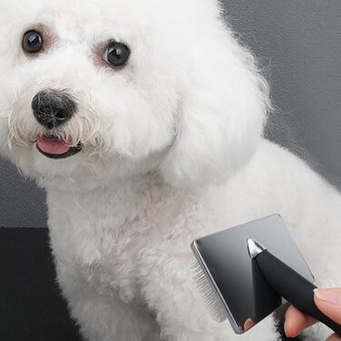 Щітка для шерсті собак та котів з металевими голками, інструмент для видалення підшерстка, видалення шерсті, для довгої, короткої та густої шерсті, 15 x 15 x 4 см