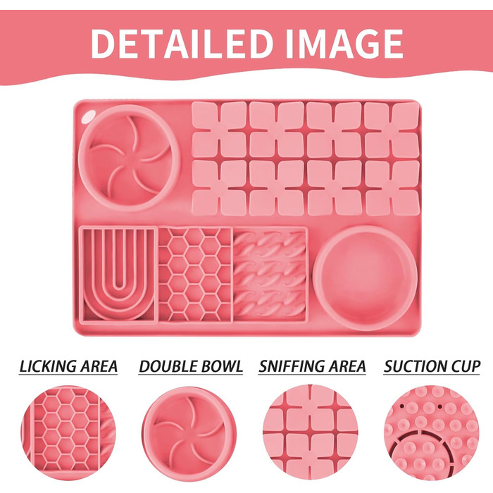 Силіконова килимок-головоломка для собак та котів з присосками, повільний набір для годування, інтерактивна килимок для носа, навчання пошуку їжі
