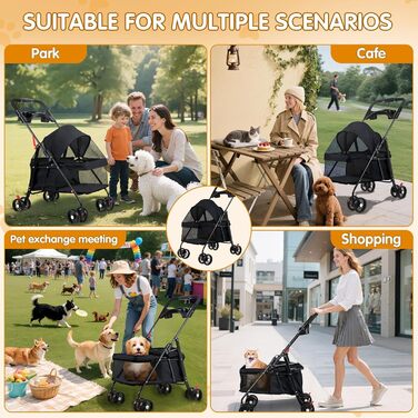 Дитяча та переноска для тварин 4-Rad, складаний, чорний