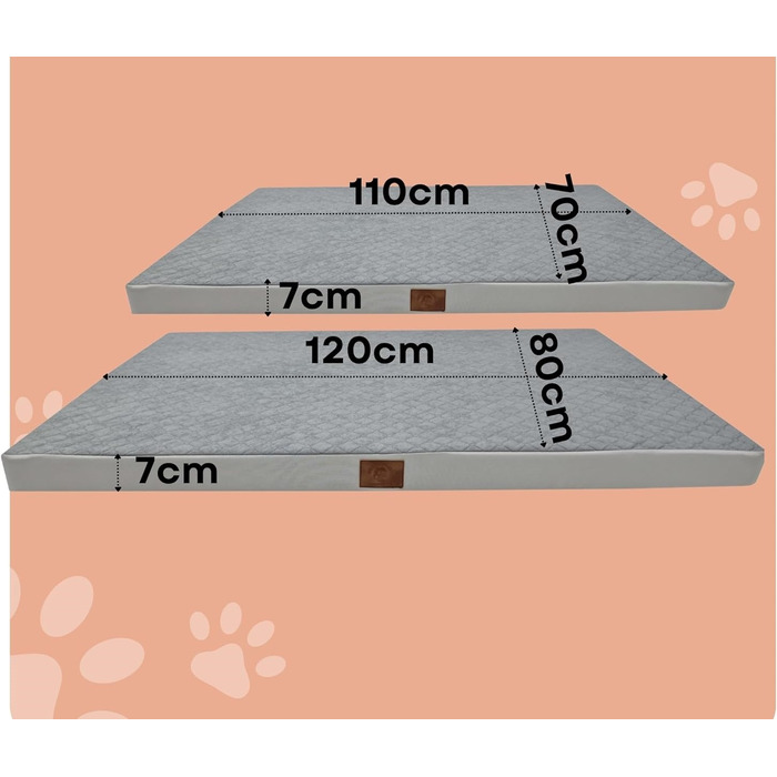 М'який килимок для собак Odol-Plusz, сірий, 80 x 60 см