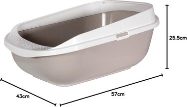 Karlie Katzentoilette з бортиком сірого кольору (57x43x25,5 см)