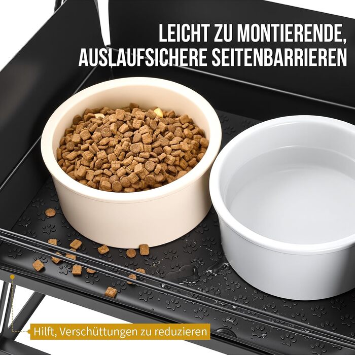 Підставка для мисок для собак OneTigris, регульована висота 28 см, анти-розливання, з дзвіночком, для середніх та великих собак