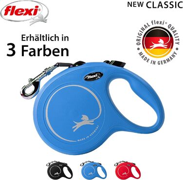 Flexi Classic L рулетка для собак до 50 кг (8 м, блакитна)