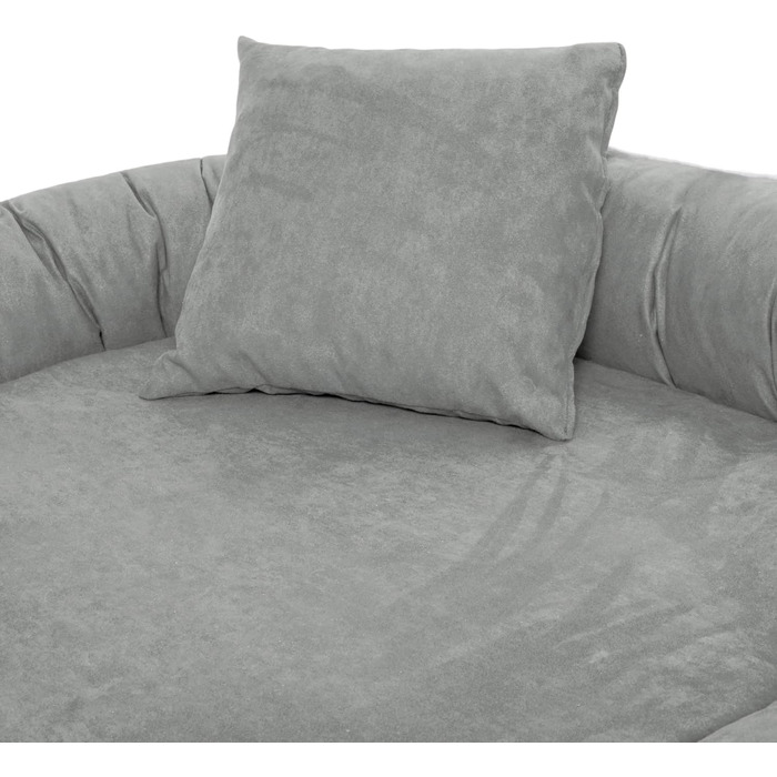 Ортопедичне ліжко для собак Tierlando® Marlon Nonplusultra з віскоеластичним матрацом, м'яким велюровим покриттям, розмір 170x110 см, сірий