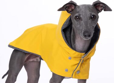 Водонепроникний дощовик Yigi з капюшоном та отвором для шлейки, з флісовою підкладкою, теплий, дихаючий пончо для собак, куртка для італійських віндхундів (X-Large)