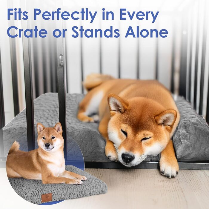 Ортопедичний килимок для собак American Kennel Club з Memory Foam, 91.4 x 58.4 см (Сірий)