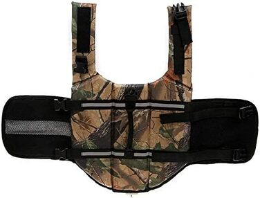 Рятувальний жилет для собак - жилет-рятувальник для маленьких, середніх та великих собак (XXL, камуфляж, плоский)