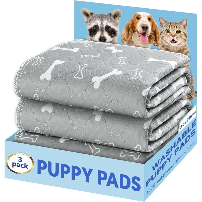 Підкладки для тварин Baodan, 2 шт. 90x60 см, швидко поглинаючі, для собак, котів, морських свинок