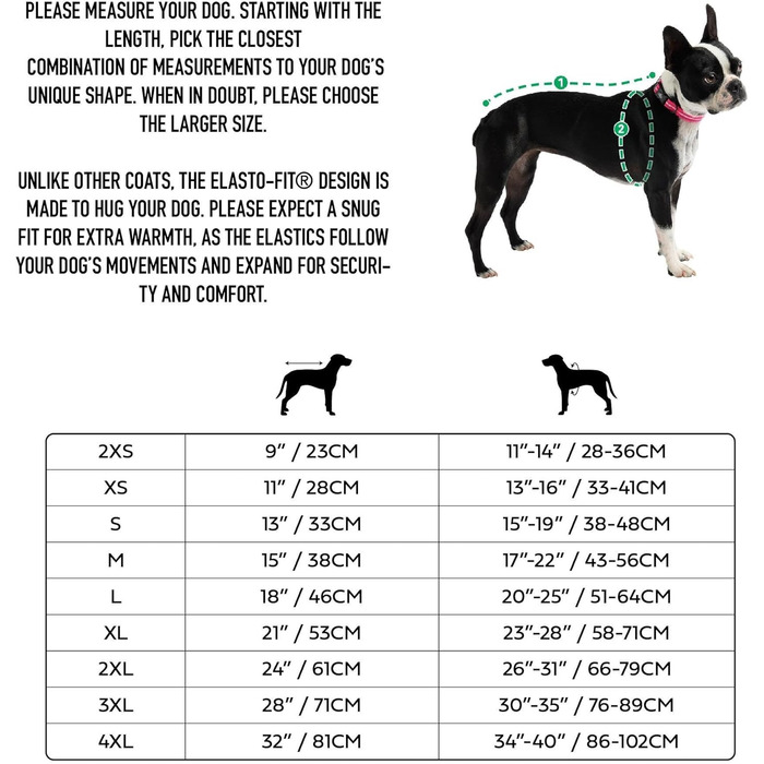 Дощовик для собак GF Pet ElastoFit, водонепроникний, зелений, розмір 4XL (спинка 38 см)