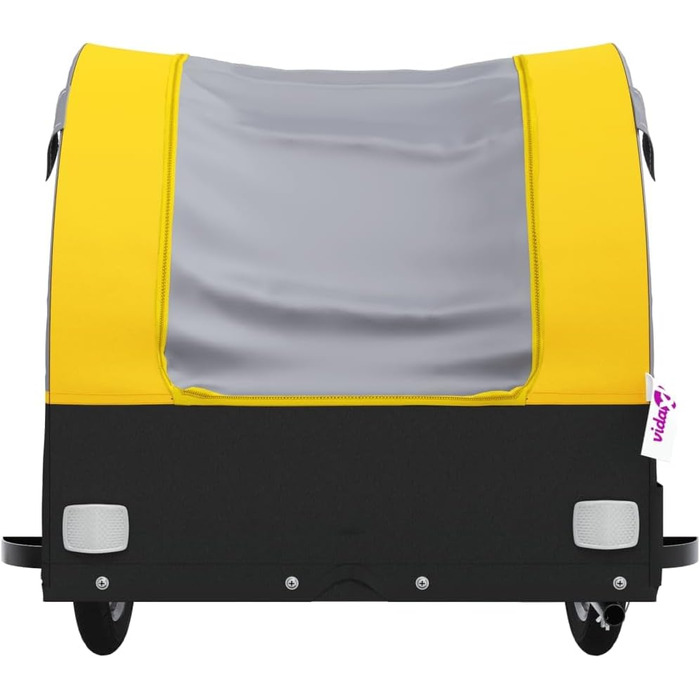 Причіп для велосипеда, вантажний та для собак, 45 кг, чорно-жовтий, легко збирається