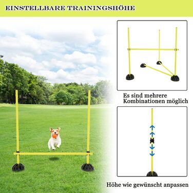 Набір пружинних штанги AufuN Agility для тренувань координації, стрибків та швидкості. Ідеально для спортивних клубів та шкіл. Жовтий колір.