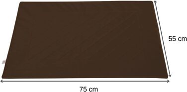 Килимок для собак BARRY & LUCY: лежанка, килимок для авто, водонепроникний, з штучної шкіри (55x75/75x55, коричневий)