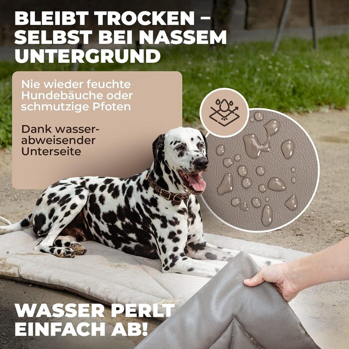 Водонепроникний килимок для собак, плед для пікніка - лежанка для собак, килимок для тварин для відпочинку на вулиці та в приміщенні, подорожі для домашніх тварин (Сірий, 75x55x3см), Розмір S, приблизно 75x55x3см Сірий