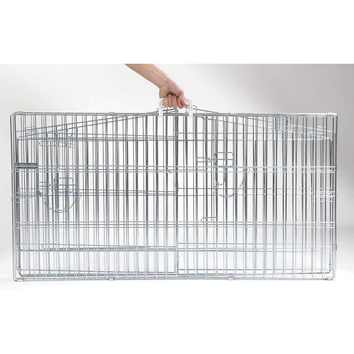 Вольєр для тварин Kerbl Easy, оцинкований, із сонцезахистом, 115x115x60 см