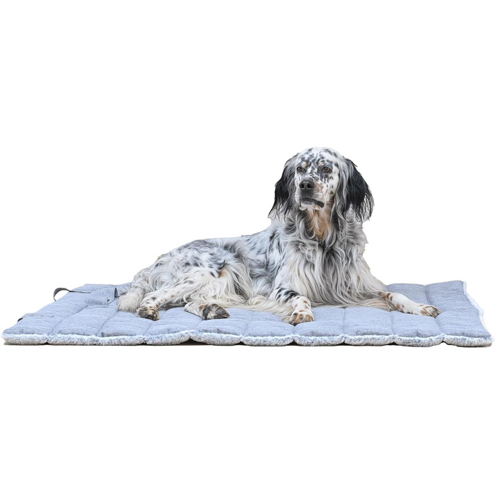 Килимок для собак великих порід, прямокутний, підтримує суглоби – двостороннє ліжко для собак, літо/зима, легко переносити, не деформується, можна прати в машині (XL (112 x 86 см), сірий)