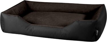 Ляжка для собак BedDog LUPI, чорно-сіра, S, 150 x 110 x 28 см - зручна та практична ліжко-корзина для маленьких собак