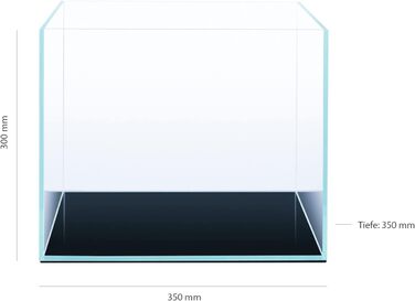 Q-Grow Nano акваріум 36 л, ультрапрозоре біле скло, 35x35x30 см, яскравість кольорів, наноакваріум для риб і рослин