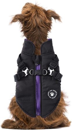 Зимовий теплий одяг для собак: куртка з підкладкою, для маленьких, середніх та великих собак, зелений (чорний), XS