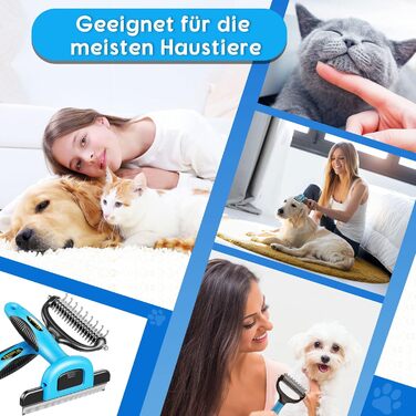Двостороння щітка для вичісування підшерстка котів та собак | Для середніх та великих порід | З нержавіючої сталі