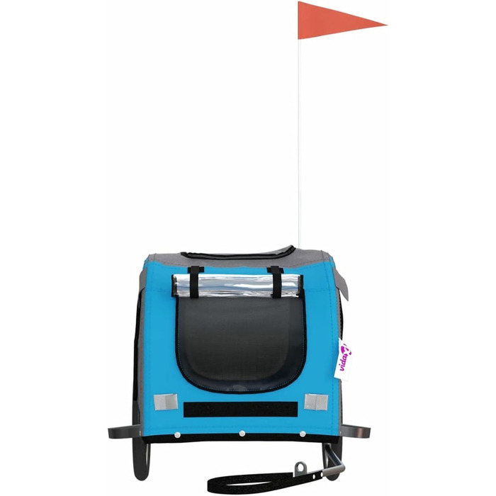 Festnight Причіп для велосипеда, переноска для собак, вантажний причіп для велосипеда, Oxford-Gewebe, 45 кг, 133,5 x 69 x 73,5 см, блакитний та сірий