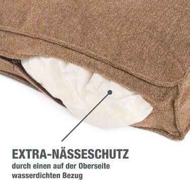 JAMAXX Преміум подушка для собак ортопедична, 90x70 см, коричнева. Зручний знімний чохол з високоякісного матеріалу Chinelle, м'яка наповнювач з Visco піни з ефектом пам'яті. Модель PDB1003 (M)