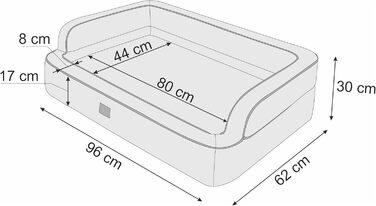 Ліжко для собак та котів, знімний чохол, корзина, подушка, лежанка, софа для собак, XXL 117x79 см, коричневий