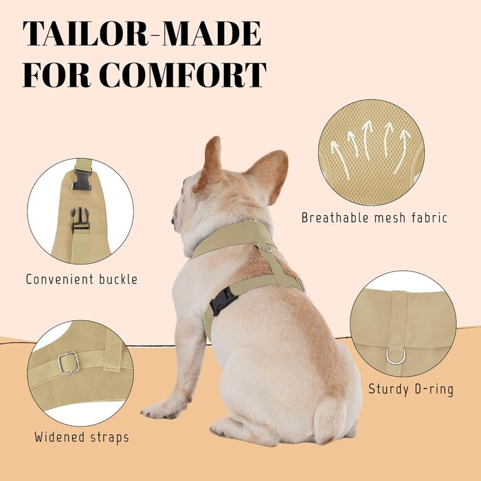 Smoking для собак: стильний костюм для собак середніх та великих порід XL. Костюм для свят, вечірок, косплею, Хелловіну, весілля. Бежевий smoking з рожевою краваткою.