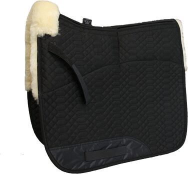 Підкова Engel Reitsport для конкурного та тренувального верхового лицеміря, чорна, з наповнювачем та овечкою, розмір Medium