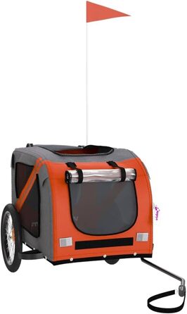 Причіп для велосипеда для собак Оранжевий та Чорний, Oxford-Gewebe & Eisen, LH97839