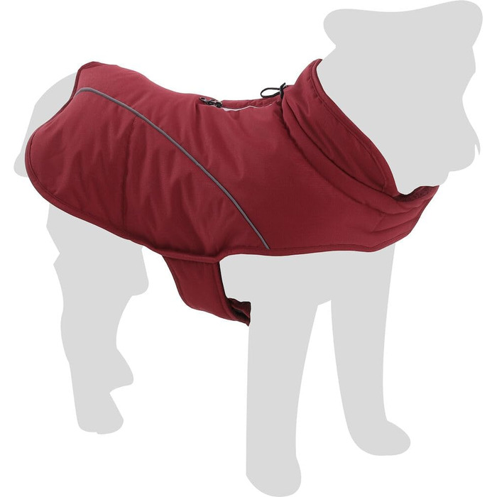 Зимова куртка для собак Ragna Rot, 35 см - теплий фліс, світловідбиваючі смуги, водонепроникна, для Чихуахуа, Йоркширського тер'єра, Пуделя