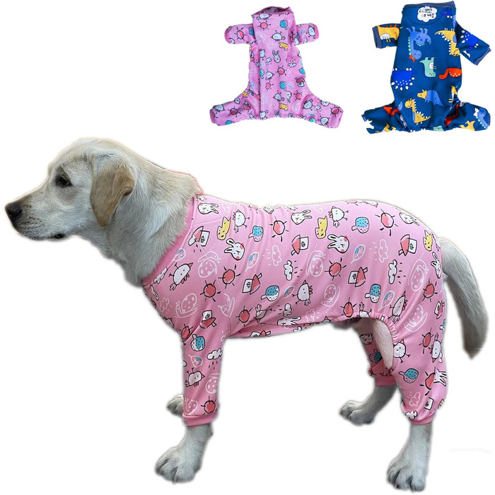 Піжама для собак з флісовою підкладкою, мила піжама з сердечком для собак, теплий м'який комбінезон для кошенят та собак, тепла та зручна одяг для домашніх тварин (Рожева, XXXXL)