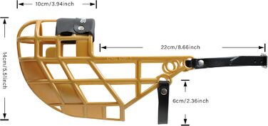 Мухозахисний нашийник AMATHINGS Super Kennel Soft з м'якою накладкою на ніс. Ідеально для вигулу, майданчика для собак, вольєру, перегонів (Золотий)
