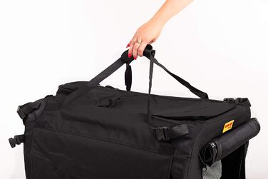 Транспортна переноска для собак та котів, 91x64x64 см. Чорна переноска-будка для тварин, ідеальна для подорожей та перевезень