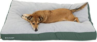 М'яке ліжко для собак середніх порід GreenLabel (88x60 см, зелене) - зручне, миється, з м'якого флусу