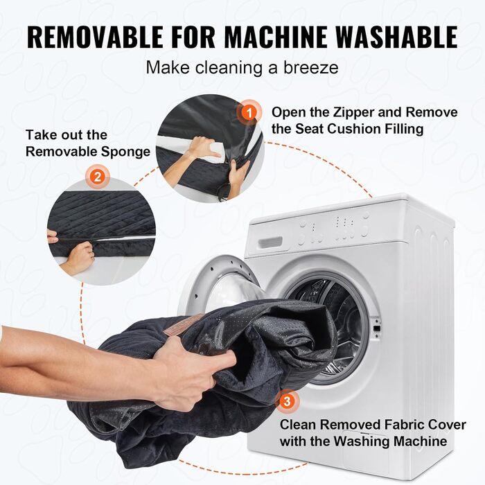 Автокрісло для собак VEVOR - підйомник для собак у машину з кишенею для зберігання, безпечна повідець, гумова наповнювач, автоліжко для собак середніх та великих порід (до 25 кг)