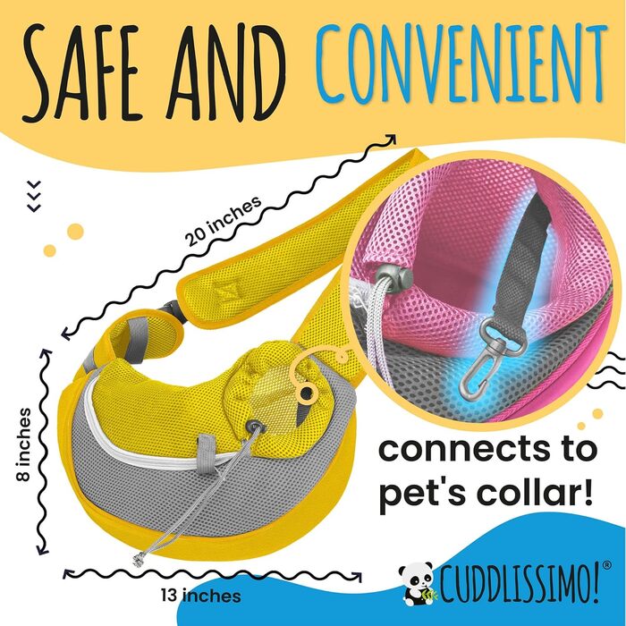 Тканина-переноска для домашніх тварин, м'яка сумка-переноска для маленьких тварин (для собак, цуценят та котів, 2,7–4,5 кг), ідеально підходить для Йоркширського тер'єра, Мальтізе, Чихуахуа (до 4,5 кг)