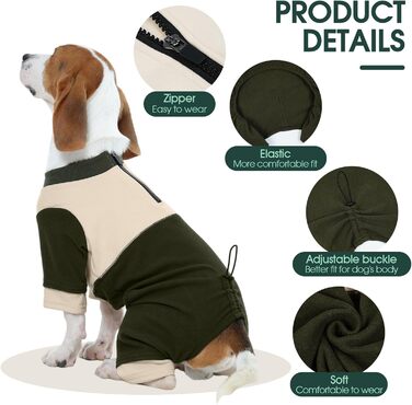 Теплий флісовий костюм для собак Kuoser, зимовий одяг для маленьких собак, зелений, розмір S