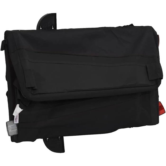 Причіп для велосипеда, вантажний/для собак, чорний, 45 кг, сталь. Підходить для покупок, подорожей, легко збирається