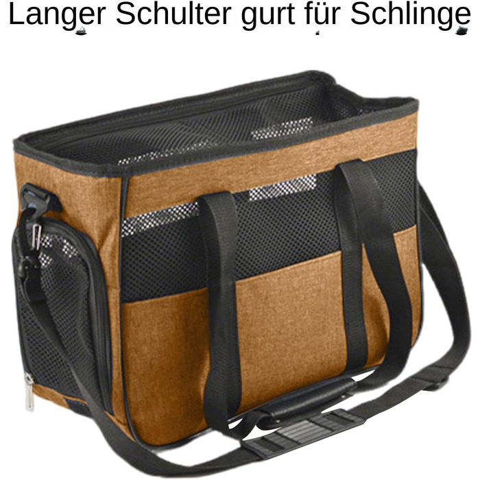 Сумка-переноска для собак та котів Ruwshuuk: багатофункціональна, з кишенями, для прогулянок, подорожей, кемпінгу (Помаранчевий)