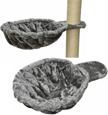 Котячий будиночок Nanook Kratzbaum - лежанка для котів, XXL, Ø 45 см, глибина 12 см, сірий