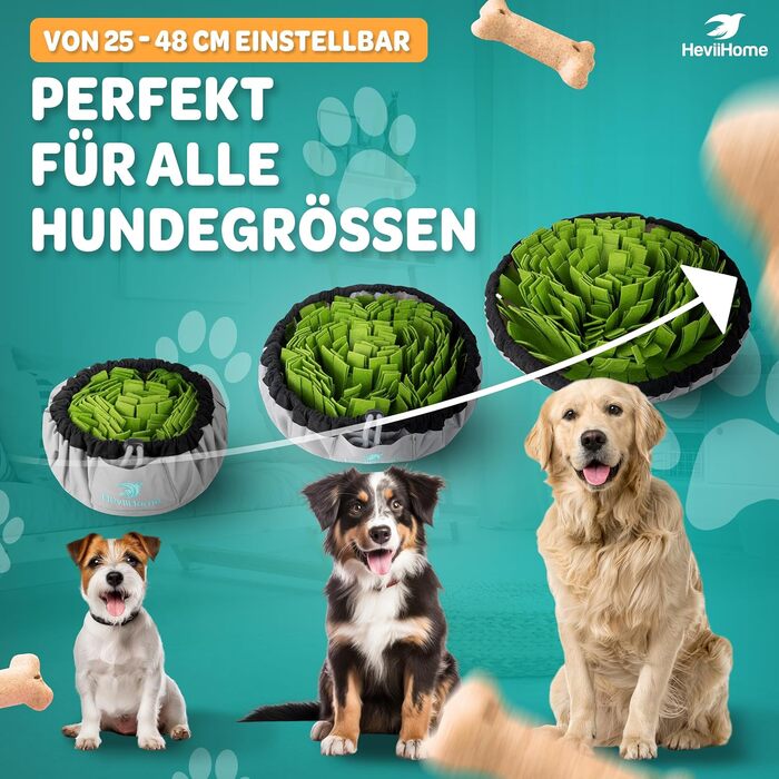 Килимок для собак - найкраща якість, Oxford тканина. Міцний, інтелектуальний килимок-іграшка для собак, що миється та з регульованим розміром для всіх порід.
