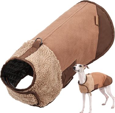 Зимова куртка для собак – теплий флісовий плащ, регульована, обтисла, м'яка, тепла, зручна, придатна для прання в машині, захист під час прогулянок на вулиці | Для маленьких та середніх (S)