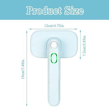 Іонна щітка для тварин Piddy Pet - професійна щітка з подвійним іонізатором, самоочисна щітка для собак та котів з короткою та довгою шерстю, розплутує шерсть